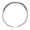 Collar ajustable de 3,0 mm, cuerda de nailon de dos segmentos negra semiacabada, collar DIY para hombre, material hecho a mano, venta al por mayor