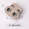 Hebilla de Resorte Metálica Hebilla de Cuerda de Doble Agujero Hebilla de Ajuste Hebilla Redonda de Aleación Accesorios Hebilla Elástica de un Agujero Hebilla de Nariz de Cerdo Mina Terrestre