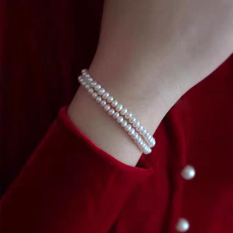 赫本风感淡水Baby小珍珠项链 复古两戴可调节