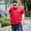 Camiseta de Algodão Puro de Manga Curta para Homem no Verão, Marca Casual Trendy Solta para Jovens, Camiseta Plus Size de Meia-Manga, Camiseta de Base