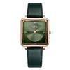 Reloj Cuadrado GEDI para Mujer Reloj Trendy para Estudiante Moda Correa de Cuero Impermeable Reloj Casual para Mujer Esfera Grande Reloj de Pulsera de Cuarzo
