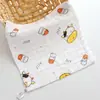 Toalla Cuadrada para Bebé de Seersucker de Seis Capas con Dibujos Animados, Toalla Suave y Absorbente para Saliva de Bebé, Toalla para Lavar la Cara de Recién Nacido
