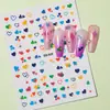 Adesivos de Unha Estrela de Cinco Pontas Dopamina, Versáteis Flores Coloridas Planas e Estrelas de Quatro Pontas Adesivos de Unha DIY, Estilo Dd