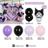 Morado negro animación de dibujos animados Sanrio kulomi película de aluminio cadena de bolas de látex traje fiesta de cumpleaños infantil transfronteriza