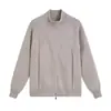 Suéter minimalista para hombre con cuello alto, corte holgado, hombros caídos, chaqueta de punto con cremallera completa, engrosada para otoño e invierno, cárdigan para hombre