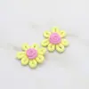Hilo de algodón girasol flor hecha a mano diy making accesorios para el cabello de niños material tocado para mascotas accesorios de horquilla de flor accesorios