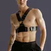 Popular cinturón de cuero para hombre YSF transfronterizo, correas de sujeción corporales para hombros, bondage, sujeción de cuero estilo SM oscuro