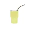 Taza mini de acero inoxidable de 3 oz para licores, taza de coche portátil, taza de café con pajilla de vacío para sublimación