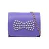 Bolsa de Hombro para Niñas Coreanas Dulce Lazo de Perlas Bolso Cruzado para Bebé Pequeño Mini Cadena de Moda Bolso para Niños
