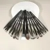 Nuevo Set de Brochas de Maquillaje Negras Cepilladas de 15 Piezas Set Completo de Brocha de Difuminar Brocha para Sombra de Nariz Brocha para Sombra de Ojos Brocha de Hoja Fábrica de Origen