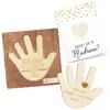 Adorno de madera creativo en forma de corazón, decoración de regalo para el Día de la Madre, tarjeta de felicitación sorpresa para mamá con un mensaje oculto que se puede extraer