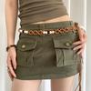 Cuerda de Cintura Trenzada con Cuentas de Estilo Étnico para Ropa de Trabajo de Mujer Verano Nuevo Estilo con Accesorios de Cinturón para Vestido Denim de Media Longitud