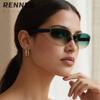 Óculos de Sol Ovais Sem Aro para Chuva para Homens e Mulheres, Punk Personalizado Peça Única Degradê Óculos de Sol para Proteção Solar ao Ar Livre Sunglass