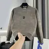 Moletom de fleece tie-dye lavado com gola redonda para outono e inverno para homens, com design de ombro em patchwork, corte solto, fleece de raposa prateada de peso pesado, blusa de puxar quente