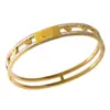 Pulseira de Zircônia Branca com Fileira de Diamantes, Pulseira Banhada a Ouro 18K com Conservação de Cor, Exportação de Coração, Joia de Alta Qualidade Mais Vendida