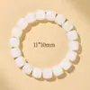 Pulsera Popular Natural de Bodhi Cuentas Barril Cuentas Manzana Corte Recto Círculo Único Juguete de Cuentas de Raíz de Bodhi Blanco Cuentas de Buda
