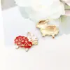 1 Peça de Acessório de Joia Esmaltado Vermelho, Peixe Marinho Animal Esmaltado DIY Pingente de Colar Pulseira Acessório de Joia Atacado