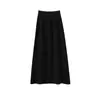 Falda midi de punto estilo suave de cachemira para mujer Otoño/Invierno 2026 línea A recta color liso cintura elástica falda suave y lisa de longitud media