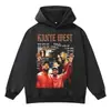 Stewell Kanye Marca de moda de alta calle europea y americana Sudadera con capucha retro americana lavada desgastada Sudadera con capucha para hombre