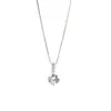 Estilo K Prata 925 Atacado Zircônia Pingente Colar Gota d'Água para Mulheres Ins Simples Elegante Corrente de Clavícula Popular Tendência Pequeno Fresco Pingente