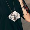 Collar con colgante de ancla de anzuelo de mano estilo marino nostálgico retro americano para hombre y mujer, cadena de suéter combinable para pareja, accesorios