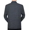 Suministro exclusivo transfronterizo: Chaqueta de traje de cuadros de un solo botón con dos botones, estilo business casual para hombre, temporada primavera/otoño 2026, para hombres de mediana edad