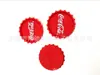 Los fabricantes suministran regalos creativos de doble uso con forma de tapa de botella de cola de dibujos animados a prueba de polvo y fugas, tapa de vaso de silicona para posavasos de 10 cm