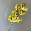 Flor Artificial de Orquídea Cymbidium Grande de Tacto Real 3D, Orquídea de Película Tridimensional para Arreglos Florales y Decoración de Bodas