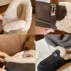 Zapatos mullidos de tacón oculto de 4 cm estilo mismo que Uva Mamá para mujer, otoño e invierno, hebilla de bloqueo cálida, con felpa, mocasines Birkenstock, pantuflas a medias
