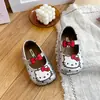 Zapatos para Niños, Zapatos Tk de Princesa para Niñas, Zapatos de Cuero con Puntos para Niños, Planos de Otoño, Suela Suave para Bebé, Velcro Antideslizante, Estilo Coreano
