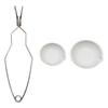 Crisol de Fusión de Oro de Cuarzo de Alta Pureza con Resistencia a Altas Temperaturas de 1500 °C Crisol de Fusión para Joyería de Oro, Plata, Platino con Pinzas Especiales