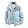 Tamanho Europeu Transfronteiriço Outono/Inverno Nova Jaqueta de Algodão Roupa Externa Masculina Bordado nas Costas Roupas de Algodão Bloqueio de Cores Espessado Veludo Roupas de Algodão para Casal