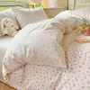 Nueva cama de algodón de clase A para madres e hijos de 120 grados, juego de cuatro piezas para el hogar, juego de tres piezas para dormitorio de estudiantes con diseño floral, venta al por mayor