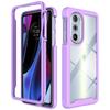 Funda Cielo Estrellado Dos en Uno Armadura Anticaída Adecuada para Motorola Moto Edge 30 Pro/Edge+ 2022