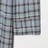 2026 Estilo Europeu e Americano Transfronteiriço Aliexpress Venda Quente Moda Xadrez Bolso Manga Longa Vestido Camisa Xadrez