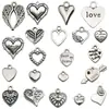 Amazon Mezcla 20 Colgante de Amor Etiqueta de Corazón Retro Accesorios de Aleación Collar Pulsera Colgante de Joyería con Forma de Corazón
