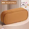Bolsa de Lápices de Dibujos Animados para Estudiante de Primaria Transfronteriza, Caja de Papelería Simple de Doble Capa de Gran Capacidad, Bolsa de Lápices con Logo Impreso de Alto Valor