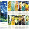 Set de Marcadores de Libros de Arte de Pinturas Famosas de Van Gogh, 30 Piezas, Marcadores de Papel Impresos por un Lado, Marcadores de Lectura para Ratones de Biblioteca, Regalo