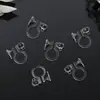 Acessórios de joias DIY japoneses e coreanos resina proteção ambiental novos brincos populares sem furo feminino clipe de orelha de plástico brincos transparentes