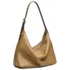 Nuevo Modelo Otoño 2026 Bolso Hobo Clásico de Piel de Vaca Curtida al Vegetal, Gran Capacidad, Bandolera Cruzada, Debajo del Brazo, Forma de Empanada, Bolso de Piel Genuina para Mujer