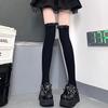 Meias Brancas de Seda com Laço para Mulheres Estilo Japonês Jk Meias Acima do Joelho Sexy Renda Coxa Alta Meias Arrastão