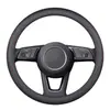 Dropshipping Aliexpress Temu Funda para Volante de Coche Piel Genuina Invierno Antideslizante Cubierta de Manija en Forma de D Universal para Todas las Estaciones