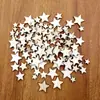 Tronco de estrella de cinco puntas, piezas de madera, botón, bricolaje, pegatina hecha a mano, piezas de madera decorativas no porosas