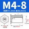 SO-M2M3M4M5M6M8 Remache Hexagonal Galvanizado de Agujero Pasante Placa de Presión Tuerca de Chapa Columna Espárrago de Acero al Carbono