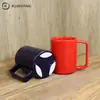 Venta Directa de Fábrica de Comercio Exterior Taza de Café Taza Base Antideslizante Asa Cuadrada Taza de Cerámica Personalizada Taza de Cerámica Personalizable