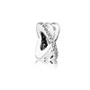 Pandora cobre blanco plateado cuentas de Magnolia Corona hielo giro hebilla fija cuerda cuentas accesorios DIY