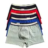 Cuecas Boxer de Algodão Cor Sólida Masculinas, Cintura Média Moderna com Costuras Visíveis, Estilo Exportação, Atacado Direto da Fábrica de Guangdong Liquidação de Estoque