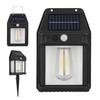 Lámpara de pared solar para exteriores, lámpara de jardín, lámpara de pared impermeable con alambre de tungsteno, lámpara de pared de inducción solar para cuerpo humano, lámpara de pared para jardín y villa
