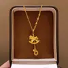 Nuevo Collar de Caballo de Madera Dorado Arena Estilo Chino Antiguo, Cadena Elegante de Suéter de Gama Alta, Accesorio Versátil de Nicho