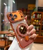 Adecuado para funda de teléfono móvil Iphone18Pm, Funda de cobertura completa de moda con borde incrustado de diamantes para Apple 17, Modelo Nuevo con Soporte de Espejo Magnético 1516